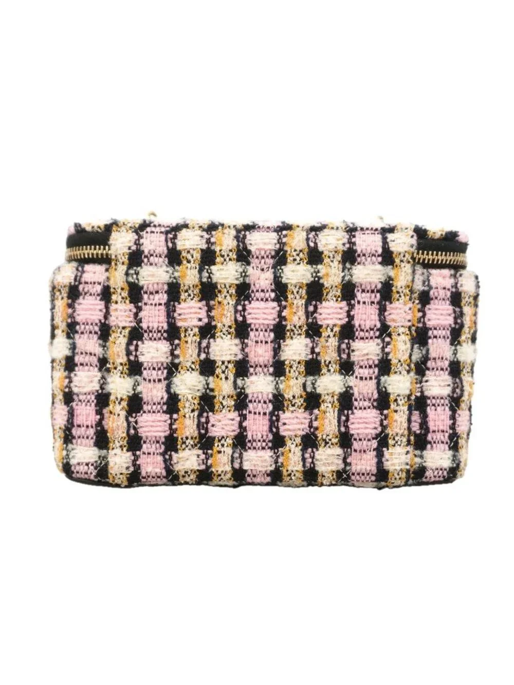 Chanel Shoulder Bag Tweed Multicolor Gold